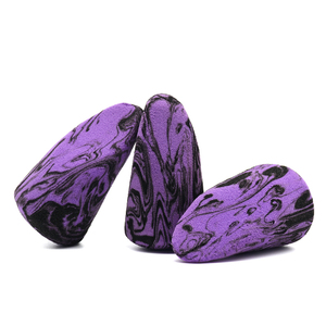 JLY-esponjas de <span class=keywords><strong>maquillaje</strong></span> de belleza, Color morado, Negro, en forma de lengua, remolino - Product Image 2