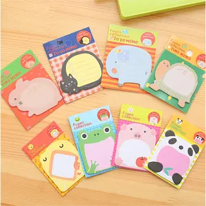 Cute animal cartoon memo pad office school use diary writing notes pet shape paper personalized sticky notes stationery supplies