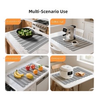 Tapis de drainage en silicone pour assiettes, antidérapant, isolant thermique, pour comptoir de cuisine