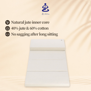 <span class=keywords><strong>Coussin</strong></span> <span class=keywords><strong>de</strong></span> méditation pliable multi-usages en coton naturel avec inclinaison <span class=keywords><strong>de</strong></span> 15 degrés pour la pratique du yoga en studio - Product Image 2