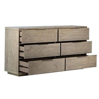 Meubles de salon d'hôtel, armoire de rangement en bois massif, commode naturelle à 6 tiroirs