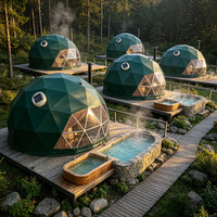 Dôme géodésique imperméable de luxe pour le glamping, abri pour hôtels, complexes hôteliers, camping, hébergements extérieurs et événements