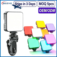 Lumière vidéo LED RVB pleine couleur 2500K-9000K, mini lampe d'appoint magnétique avec 3 griffes porte-accessoires, 2000mAh Type-C, pour caméra d'action