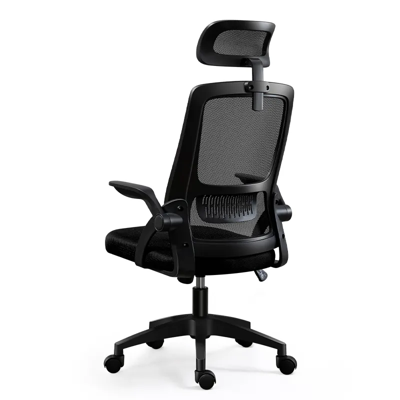 Ergonomik ayarlanabilir ev ofis masası fırdöndü Silla de Oficina bilgisayar Mesh ofis koltuğu Flip-up Arms ile