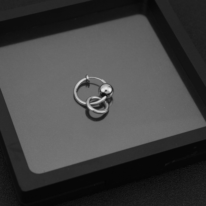 E012-Silver 2  (One no ear hole an earring)