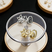 Grillz à double denture micro-pavé ajouré, plaqué or 18K, en cuivre et zircon, motif fleur, style Hip Hop, vente en gros