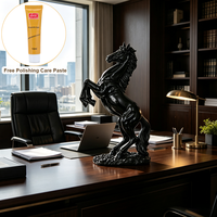 Statue en résine Cheval du Succès, Ornement Décoratif Créatif pour la Maison, Figurine Artisanale Décorative pour Bureau, Pâte de Polissage Gratuite 10ml