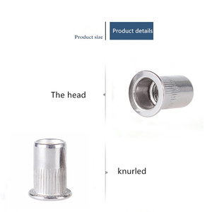 Mur baut pengunci persegi tepi terbalik kepala datar baja tahan karat 304 grosir, pelat klem, tutup sekrup, warna natural, kelas 4.8 6.8 - Product Image 4