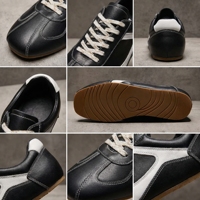 Chaussures décontractées pour hommes, fabriquées sur mesure par le fabricant, en cuir véritable, légères, tendance, style sport, pour la marche