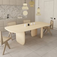 Table à manger en bois de style nordique minimaliste et un ensemble de quatre chaises multifonctionnelles, design moderne, convient aux restaurants