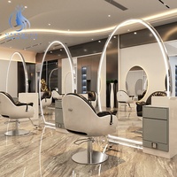 Coiffure miroir de salon led pleine longueur corps stand miroirs suspendus décor miroir mural