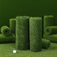 Gazon synthétique pour aménagement paysager et terrasses, type tapis, gazon de football, tapis anti-mauvaises herbes, 20-50 mm
