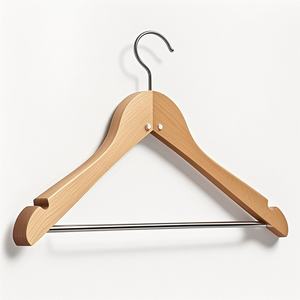 Factory Custom Hotel Breite Schulter Kleiderbügel Mode Kleidung Store Holz Kleiderbügel für Hotel - Product Image 4