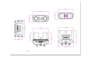 Conector QS12S con Puerto de Señal de 4 Pines, Enchufe Antichispas de Alta Corriente 250A-320A para Batería Inteligente, Dron, Almacenamiento de Energía - Product Image 5