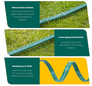 Tuyau d'irrigation <span class=keywords><strong>goutte</strong></span> <span class=keywords><strong>à</strong></span> <span class=keywords><strong>goutte</strong></span> en caoutchouc de 25 pieds, tuyau de jardin enroulable, économisez 80% d'eau, flexible, léger, LONGYINGFEI - Product Image 3