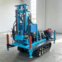 Machine de forage de puits d'eau compacte et maniable avec moteur diesel pour les espaces restreints et les terrains accidentés