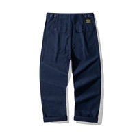 Pantalon Homme Style Américain Vintage OG107 – Pantalon de Travail Décontracté en Satin Tissé Lourd Coupe Droite avec Boutons – Fournisseur Populaire