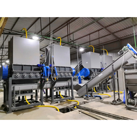 Ligne de recyclage de bouteilles en plastique de 500 à 14 000 kg, machine de recyclage de bouteilles en plastique, broyage et lavage des déchets