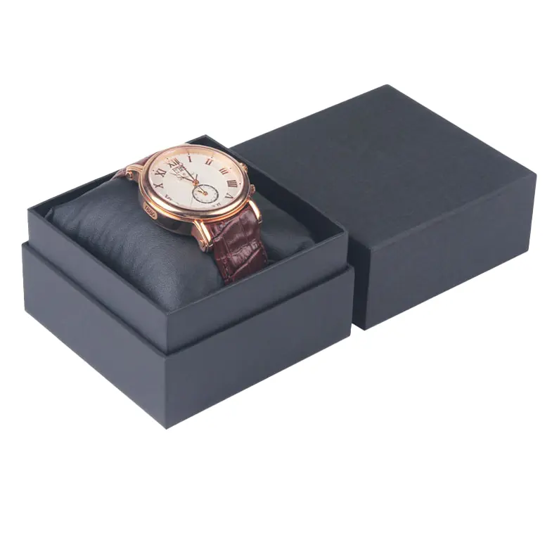 कस्टम काले कागज घड़ी बॉक्स स्मार्ट घड़ी पैकेजिंग बॉक्स घड़ी और कंगन सेट महिलाओं के साथ बॉक्स