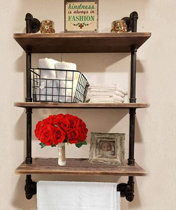 Étagères multi-niveaux de <span class=keywords><strong>style</strong></span> <span class=keywords><strong>industriel</strong></span>, raccords en tuyau GI, étagère à livres, étagères DIY en tuyau GI, pour placer des livres, des plantes, utilisées dans le salon, la <span class=keywords><strong>cuisine</strong></span> - Product Image 6