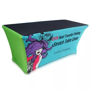 High Quality 6ft Exhibition Table Cloth Customised Full Color Promotional Party Supplies for Events Tradeshow Cheap Promotion