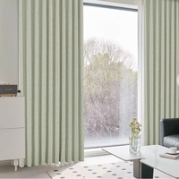 Voilages et cantonnières intégrés haut de gamme, modernes et minimalistes, style crème, en coton et lin, à double face, avec ouverture supérieure en corde, pour toutes les saisons