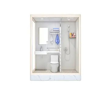 Layar shower toilet rv kamar mandi modular desain kustomisasi online cocok untuk konstruksi sederhana