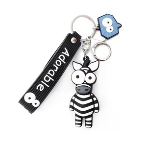 Divertido Llavero 3D de Animales (Cebra, Jirafa), Colgante de Silicona Suave con Diseño de Dibujos Animados, Bonito Amuleto para Coche, Regalo Promocional Creativo - Product Image 5