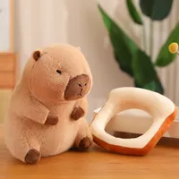 Capybara Pluche Speelgoed Simulatie Capibara Cosplay Eenhoorn Dinosaurus Jurk Boba Brood Fruit Eten Decor Vogels Bubbel Knuffels