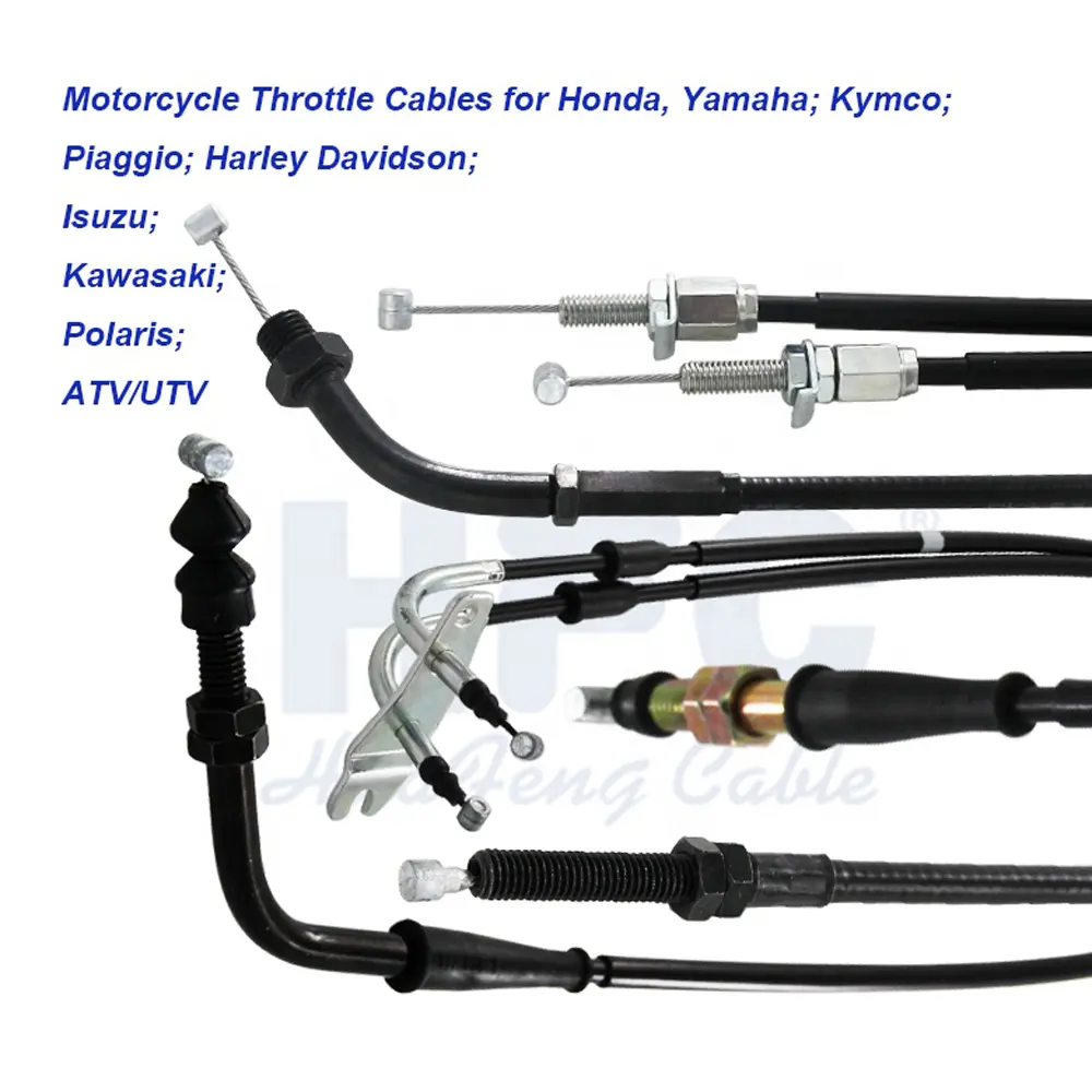 Cable de acelerador de acero galvanizado para motocicleta Suzuki, Kawasaki Triumph