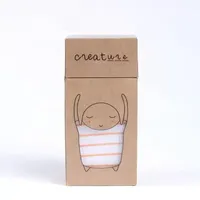 Petite boîte à culottes marron de taille personnalisée boîte à chaussettes boîte en papier kraft pour les entreprises