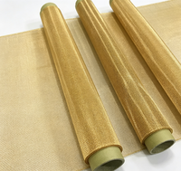 Tissu métallique en cuivre, laiton et bronze phosphoreux de 0,4 mm à mailles carrées pour applications de filtration et de blindage CEM