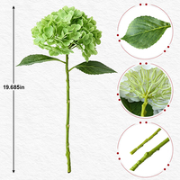 Bunga Hydrangea Buatan, Bunga Sutra Palsu, Rangkaian Bunga Pernikahan, Dekorasi Rumah, Centerpiece, Grosir