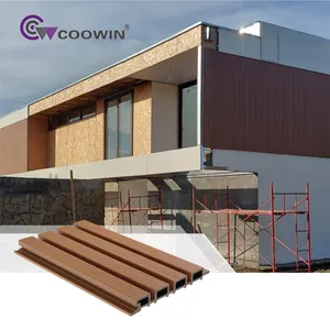 Coowin apartemen membangun pvc harga wajar teknologi kayu interior eksterior rendah plastik komposit pelapis Dinding