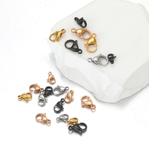 304ステンレス 10mm 11mm 12mm 13mm 15mm ローズゴールド ブラック ロブスタークラスプ コネクター ネックレス・ブレスレット制作向け - Product Image 5