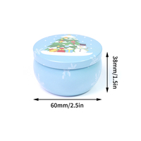 Cadeau de Noël personnalisé, mini boîtes rondes et décoratives pour bougies de voyage, pots vides de bougies parfumées avec couvercle, récipients en métal pour bougies