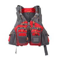 Yak Outdoors Nylon-Jersey Angelweste mit Wasserflaschentasche Schwimmweste für Ozean/Reservoir Wassersport Bequeme Kleidung Modell