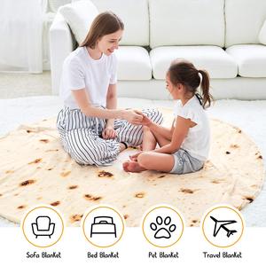 Burritos Tortilla Jeter Couverture Double Face Géant <span class=keywords><strong>Farine</strong></span> Nouveauté Jeté pour Votre Famille Doux et Confortable Flanelle Taco Couverture - Product Image 5