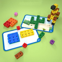 117 pièces de blocs de construction à assembler soi-même, jouet mathématique créatif pour enfants, dinosaures, blocs de cubes à assembler avec stylo