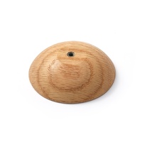 Poignée de meuble en bois de chêne rouge, forme bol rond, pour armoire, commode, placard, quincaillerie en bois à trou unique