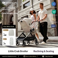 Poussette pliable KK Little Crab pour bébés, cadre en alliage d'aluminium, pour nouveau-nés de 0 à 3 ans, design haute vue, capacité de charge de 15 kg