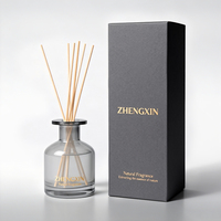 Bouteille de diffuseur de parfum en verre vide de 150 ml, couleur personnalisée, noir mat classique, blanc, gris, marron, avec boîte personnalisée, vente en gros