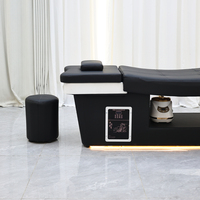Lit de massage multifonctionnel pour salon de beauté, avec fonction de lavage des cheveux, de massage à l'eau chaude et de spa pour la tête, style thaïlandais
