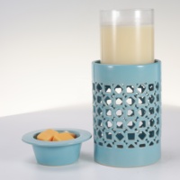 Lampe chauffe-cire électrique en céramique sculptée, brûleur d'encens et diffuseur d'arômes électrique, certifié ETL