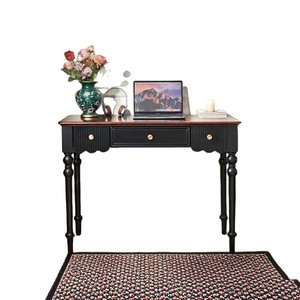 French Style Solid Wood <b>Desk</b> With Drawers Makeup Vanity <b>Study</b> Table Office Furniture - Product Image 5