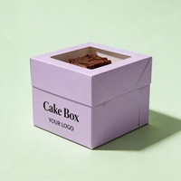 Boîte à gâteau en carton de qualité alimentaire avec fenêtre transparente, encre à base de soja, design personnalisé, boîte à gâteau rectangulaire en carton de haute qualité à prix abordable