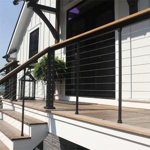 Rampes de câble métallique en acier inoxydable minimalistes modernes pour la protection d'<span class=keywords><strong>escalier</strong></span> de pont extérieur pour les hôtels avec tension horizontale - Product Image 3