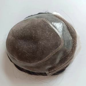 <span class=keywords><strong>Parrucca</strong></span> da <span class=keywords><strong>uomo</strong></span> modello P2-3-8, capelli a filo singolo con NPU, capelli indiani, onda naturale, 6 pollici di lunghezza, densità 120%, cuciture invisibili, sostituzione. - Product Image 1