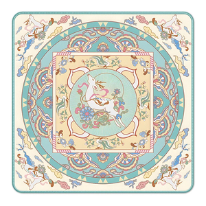 Tapis de jeu de Mahjong à motif floral féerique vert, avec dos en caoutchouc antidérapant, silencieux, élégant, fleurs et papillons, pour le Mahjong américain - Product Image 1