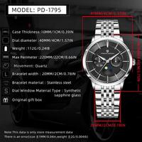 Montre-bracelet à quartz Pagani Design PD-1795 1795, nouvelle montre de luxe pour homme avec phases lunaires, étanche, avec boîte.